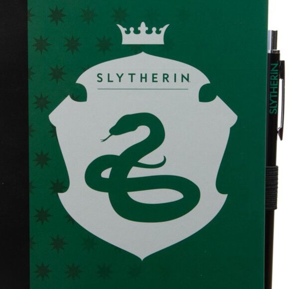 Harry Potter Slytherin Crest Hardcover Journal and Pen Set - Wizarding World - Picture 7 of 8